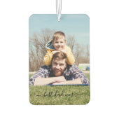 Best Dad Ever Photo Script Air Freshener カーエアーフレッシュナー (裏面)