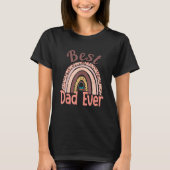 Best Dad Ever Rainbow Daddy Papa Father s Day 2023 Tシャツ (正面)