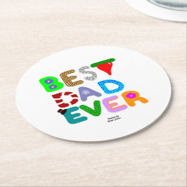 Best Dad Ever Round Paper Coaster ラウンドペーパーコースター