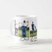 Best Dad Ever Script Photo Collage コーヒーマグカップ (正面左)