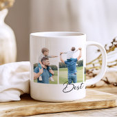 Best Dad Ever Script Photo Collage コーヒーマグカップ