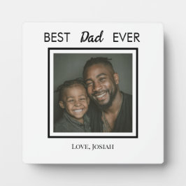 Best Dad Ever Tabletop Plaque with Easel フォトプラーク