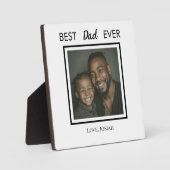 Best Dad Ever Tabletop Plaque with Easel フォトプラーク (正面)