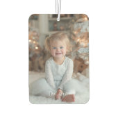 Best Dad Ever Teak Wood Photo カーエアーフレッシュナー (裏面)