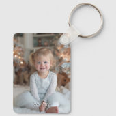 Best Dad Ever Teak Wood Photo キーホルダー (裏面)