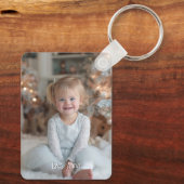 Best Dad Ever Teak Wood Photo キーホルダー (裏面)