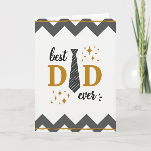 Best Dad Ever Tie Art Card カード (正面)