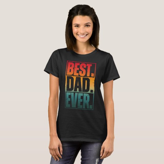 BEST DAD EVER TYPOGRAPHY   Tシャツ (正面フル)
