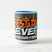 Best Dad Ever Urban Graffiti Edition Father’s Day ツートーンマグカップ (中央)