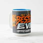 Best Dad Ever Urban Graffiti Edition Father’s Day ツートーンマグカップ (正面左)