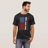 Best Dad Ever USA Vertical Flag Tシャツ (正面フル)