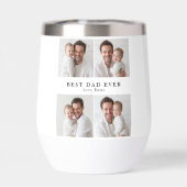 Best Dad Ever Wine Tumbler Personalized Photo Gift (背面)