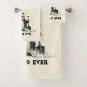 Best Dad Ever Winter Penguin Design バスタオルセット (インサイチュ)