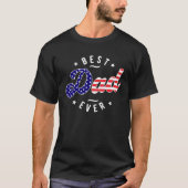 Best Dad Ever with US American Flag  Dad American  Tシャツ (正面)