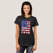 Best Dad Ever With US American Flag Fatheru2019s D Tシャツ (正面フル)