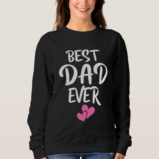 Best Dad Ever With US Flag Tie Dye Fathers Day 3 スウェットシャツ (正面)