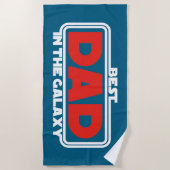 Best Dad in the Galaxy ビーチタオル (正面)