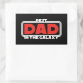 Best Dad in the Galaxy 長方形シール (バッグ)