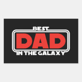 Best Dad in the Galaxy 長方形シール (正面)