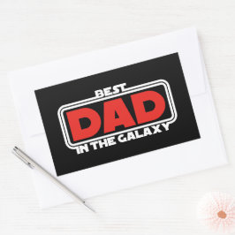 Best Dad in the Galaxy 長方形シール