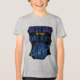 Best Dad in the Galaxy – Father and Son Earth トライブレンドTシャツ