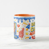 Best Dad in the Galaxy Rocket Ship Photo Collage マグカップ (中央)