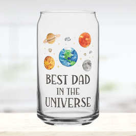 Best Dad in The Universe Funny Quote Fathers Day  ガラス缶
