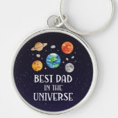 Best Dad in The Universe Funny Quote Fathers Day キーホルダー (正面)