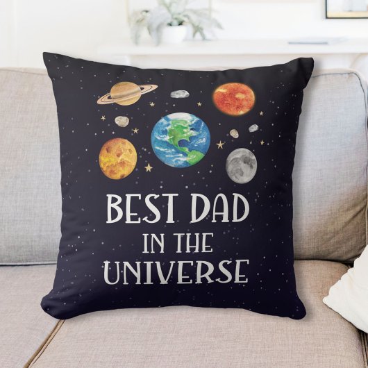 Best Dad in The Universe Funny Quote Fathers Day クッション