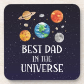 Best Dad in The Universe Funny Quote Fathers Day コースター (正面)