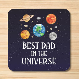 Best Dad in The Universe Funny Quote Fathers Day コースター