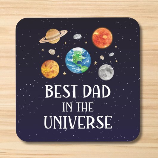 Best Dad in The Universe Funny Quote Fathers Day コースター
