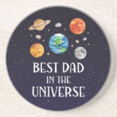 Best Dad in The Universe Funny Quote Fathers Day コースター (正面)