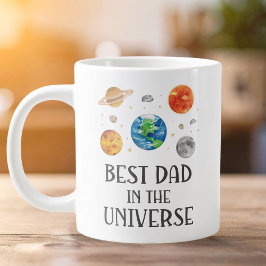Best Dad in The Universe Funny Quote Fathers Day  ジャンボコーヒーマグカップ