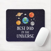Best Dad in The Universe Funny Quote Fathers Day マウスパッド (マウス)