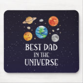 Best Dad in The Universe Funny Quote Fathers Day マウスパッド (正面)