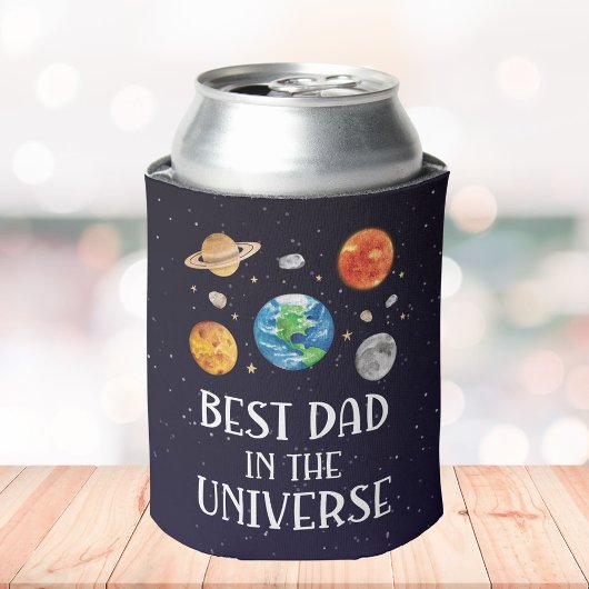 Best Dad in The Universe Funny Quote Fathers Day  缶クーラー