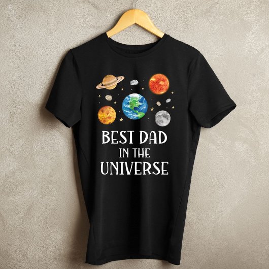 Best Dad in The Universe Funny Quote Fathers Day  Tシャツ