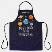 Best Dad in The Universe Quote Fathers Day エプロン (正面)