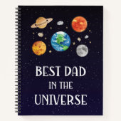Best Dad in The Universe Quote Fathers Day ノートブック (正面)