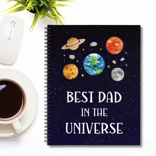 Best Dad in The Universe Quote Fathers Day ノートブック