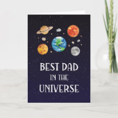 Best Dad in The Universe Quote Fathers Day Folded カード (正面)