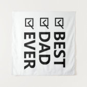 Best dad in the world, fathers day gift タペストリー (正面(横))