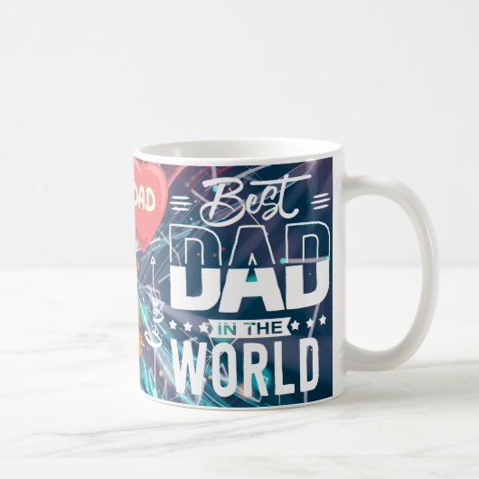 Best Dad Love Dad, Father's Day, Dad Gift コーヒーマグカップ (右)