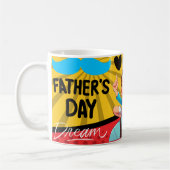 Best Dad Love Dad, Father's Day, Dad Gift コーヒーマグカップ (左)