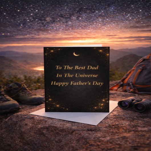 Best Dad Luxury Moon Father’s Day Card カード