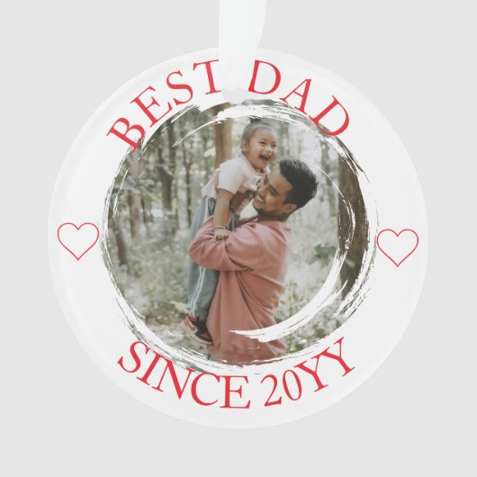 Best Dad Merry Christmas ornament オーナメント (正面)