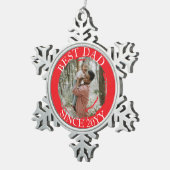 Best Dad Merry Christmas ornament スノーフレークピューターオーナメント (右)