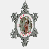 Best Dad Merry Christmas ornament スノーフレークピューターオーナメント (左)