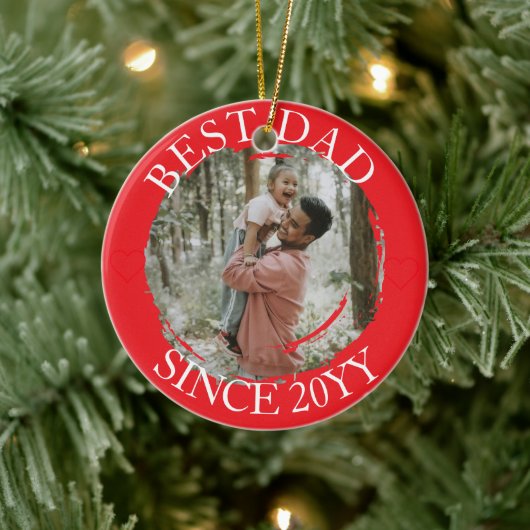 Best Dad Merry Christmas ornament セラミックオーナメント (ツリー)
